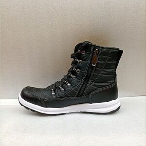 NIB Weatherproof Katie Boot Lace & Zip Water Repellent 1132649 Black Size 10